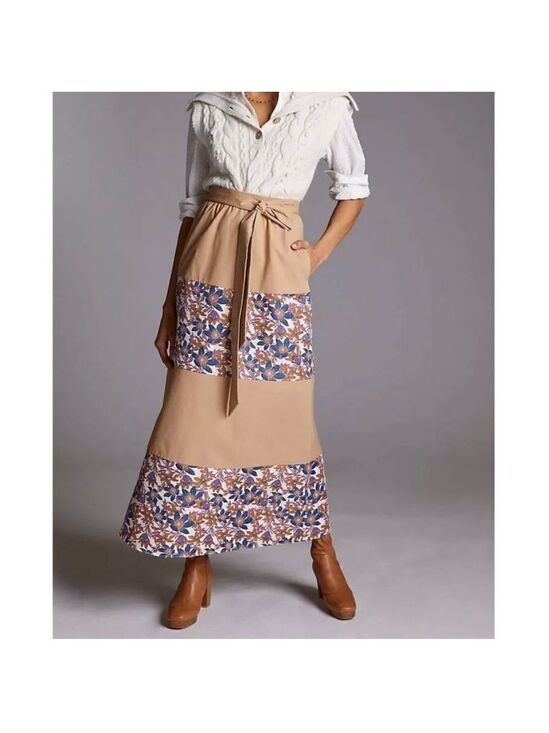 Anthropologie Dresses & Skirts - NEW Sachin + Babi Tan and Floral Jacquard Maxi Skirt Size 12